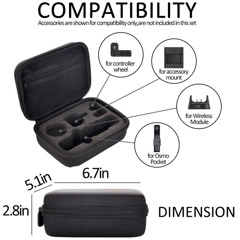 Arisll Accessories Kit for Dji OSMO Pocket/Pocket 2, Handheld Mount Adapter Tripod Case Expansion Phone Bracket Screen Protector for Osmo Pocket/Pocket 2 - Image 2